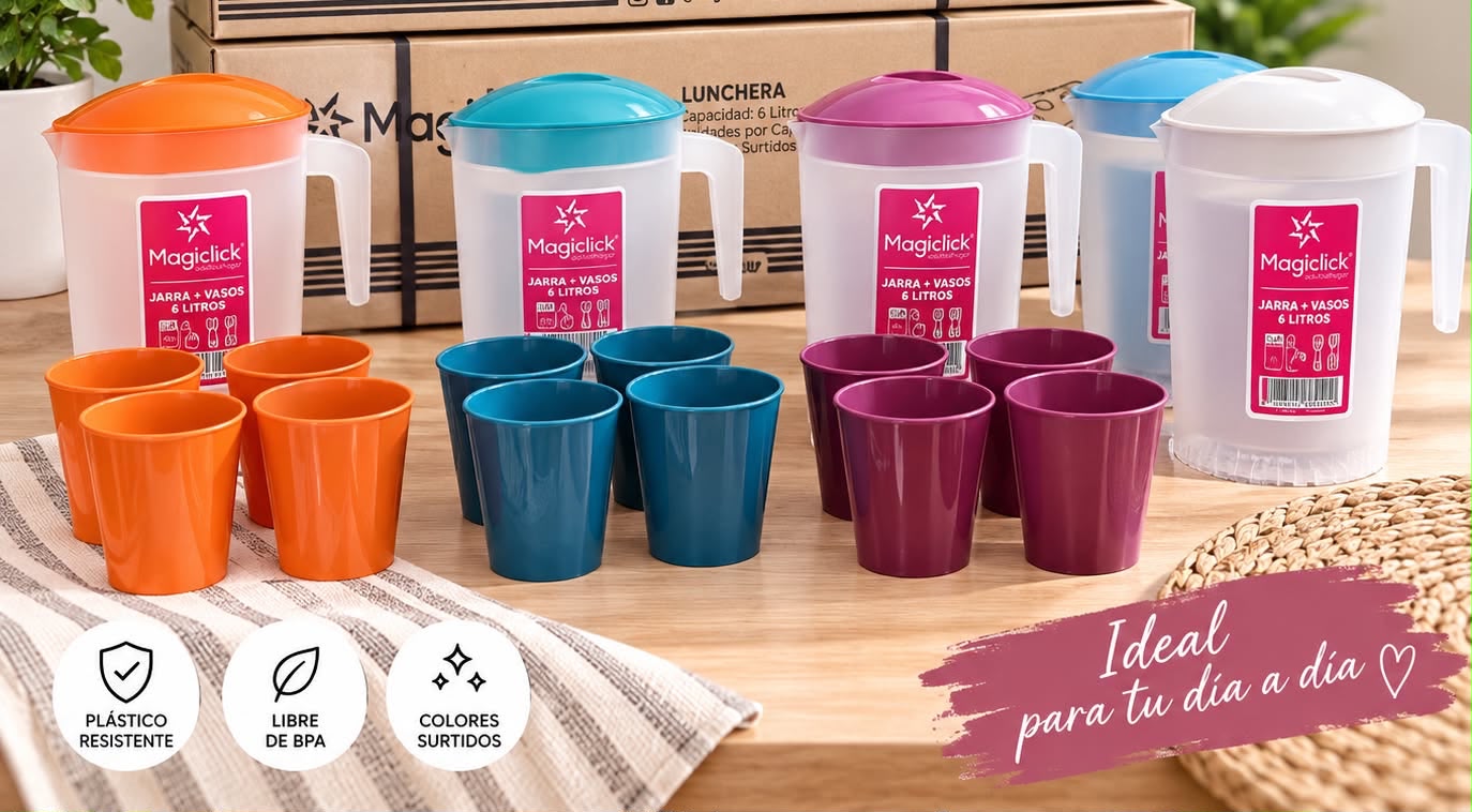 JARRA MAGICLIK MÁS 4 VASOS