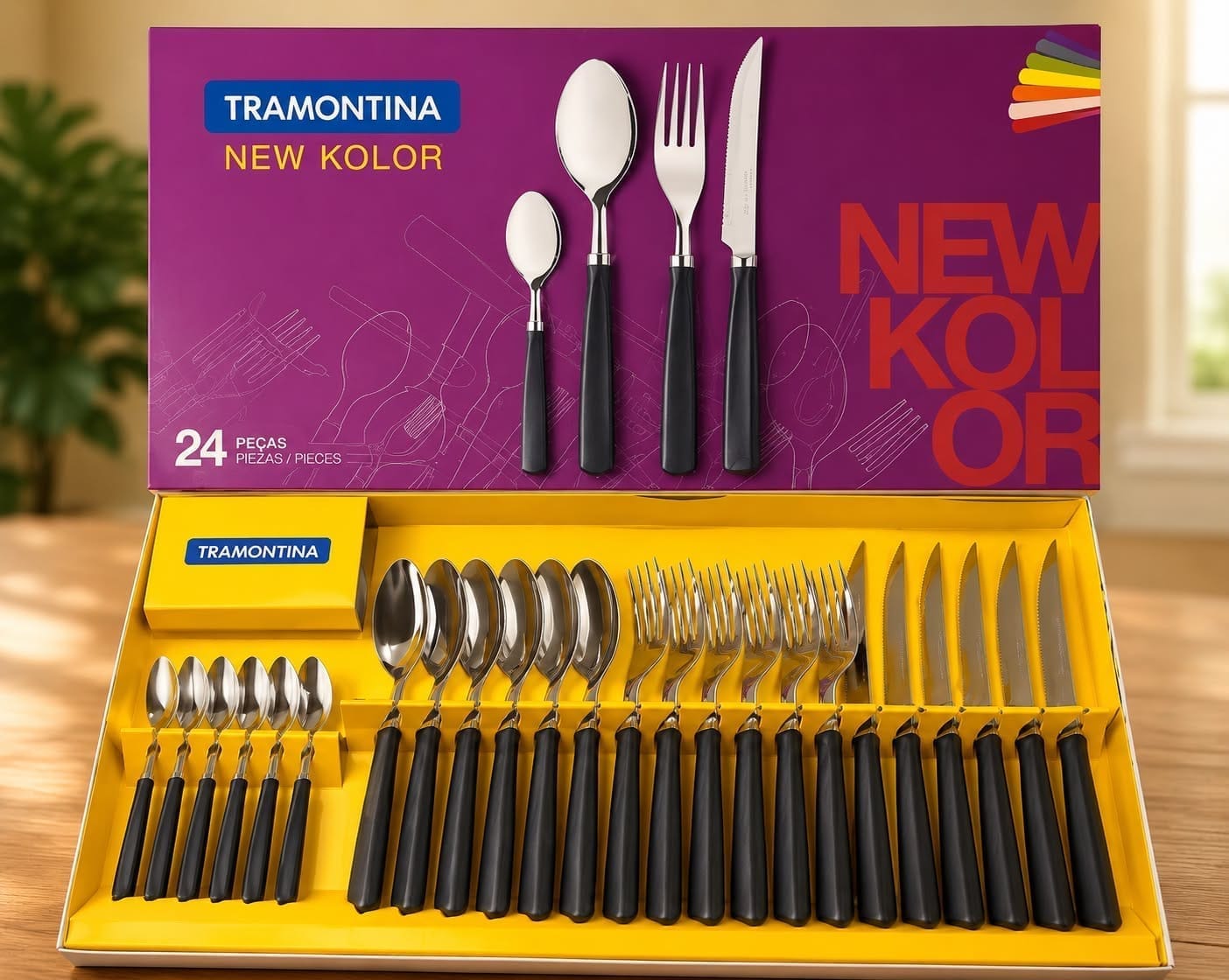 TRAMONTINA NEW KOLOR – 24 Piezas ✨