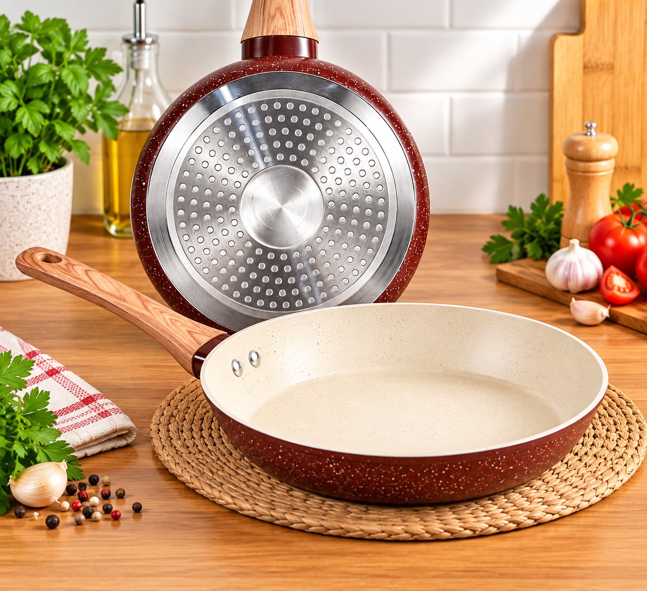 🍳 SARTENES JOVIFEL – LÍNEA PREMIUM 🍳 Bordo ❤️