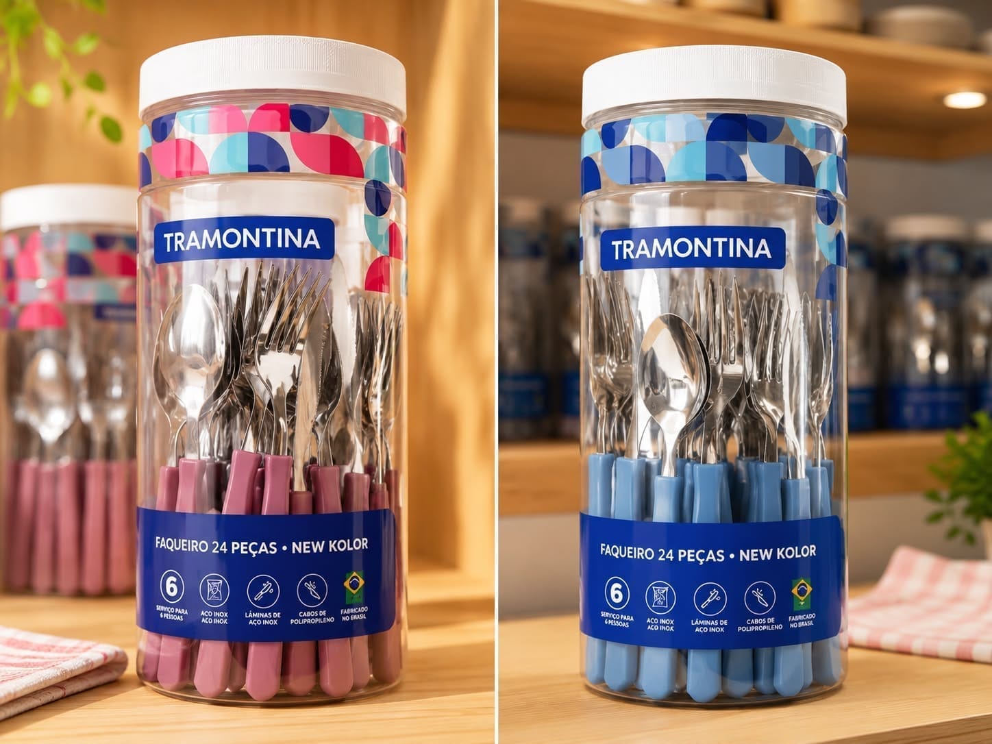 ✨ FAQUEIRO TRAMONTINA NEW KOLOR – 24 PIEZAS ✨