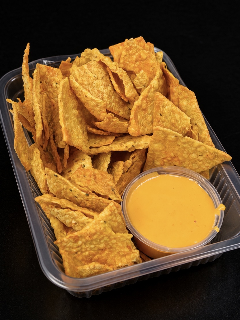 Nachos con cheddar